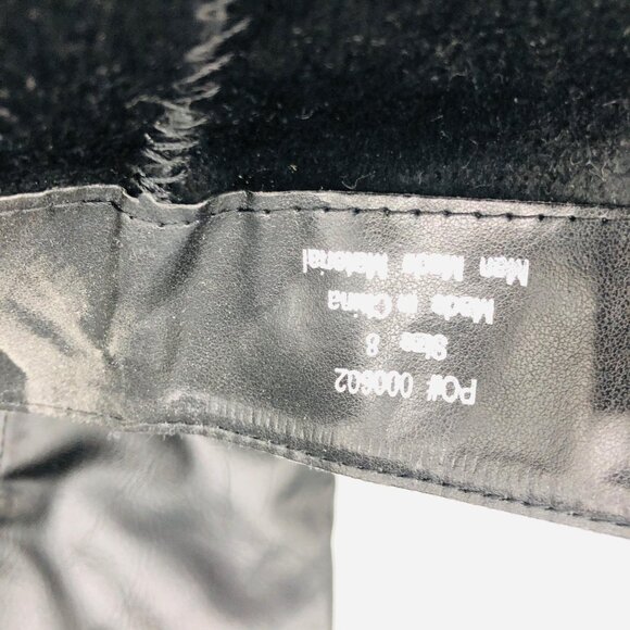 black mid calf boots zip up po#000602 1" heel buckles size 8 READ - Picture 5 of 6